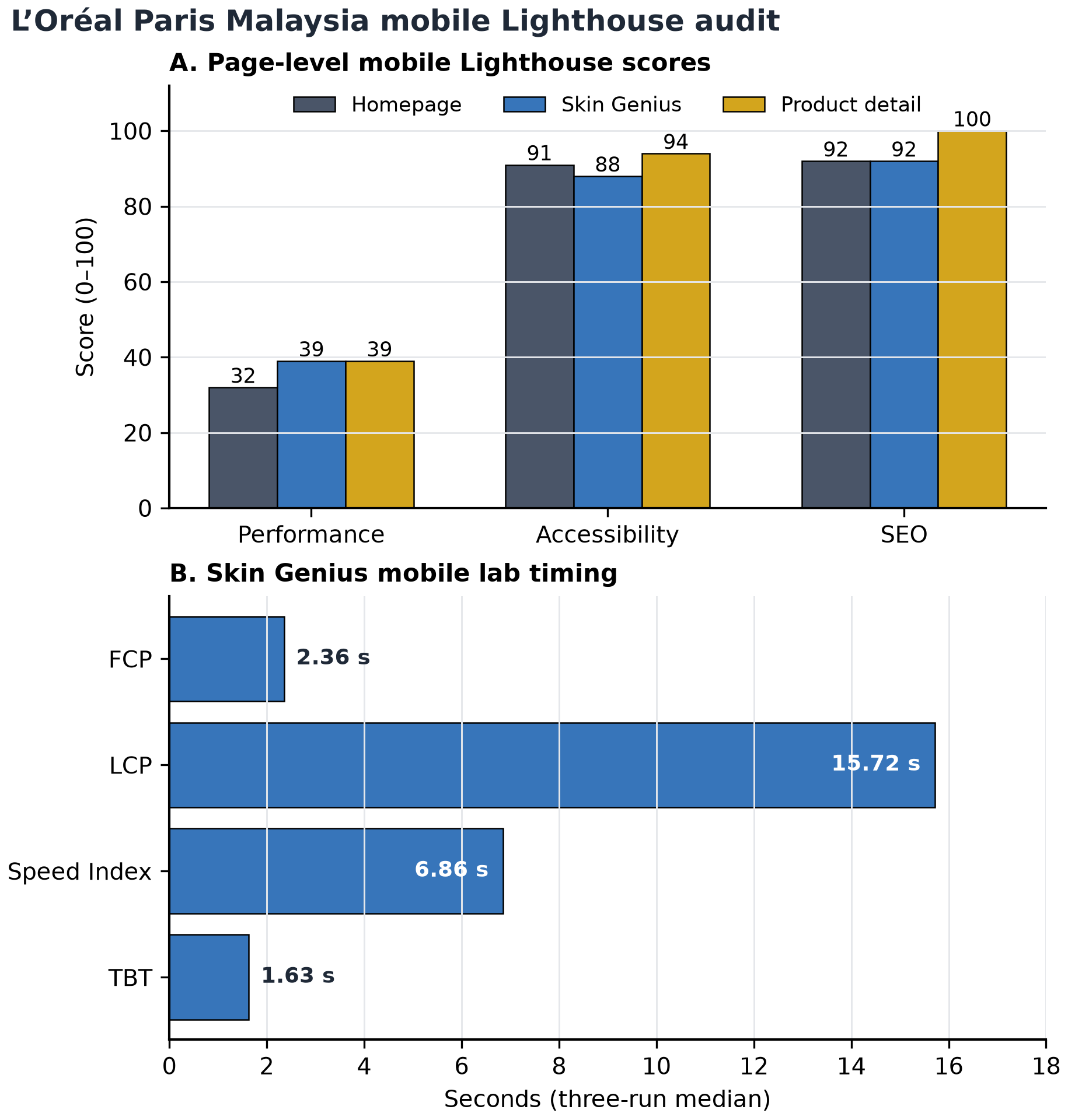 Lighthouse audit score 39